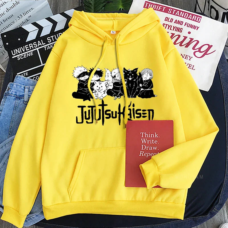 2023 Anime Fashion Gojo Satoru Graphic Hoodie Jujutsu Kaisen Plus Size Sweatshirt for Winter