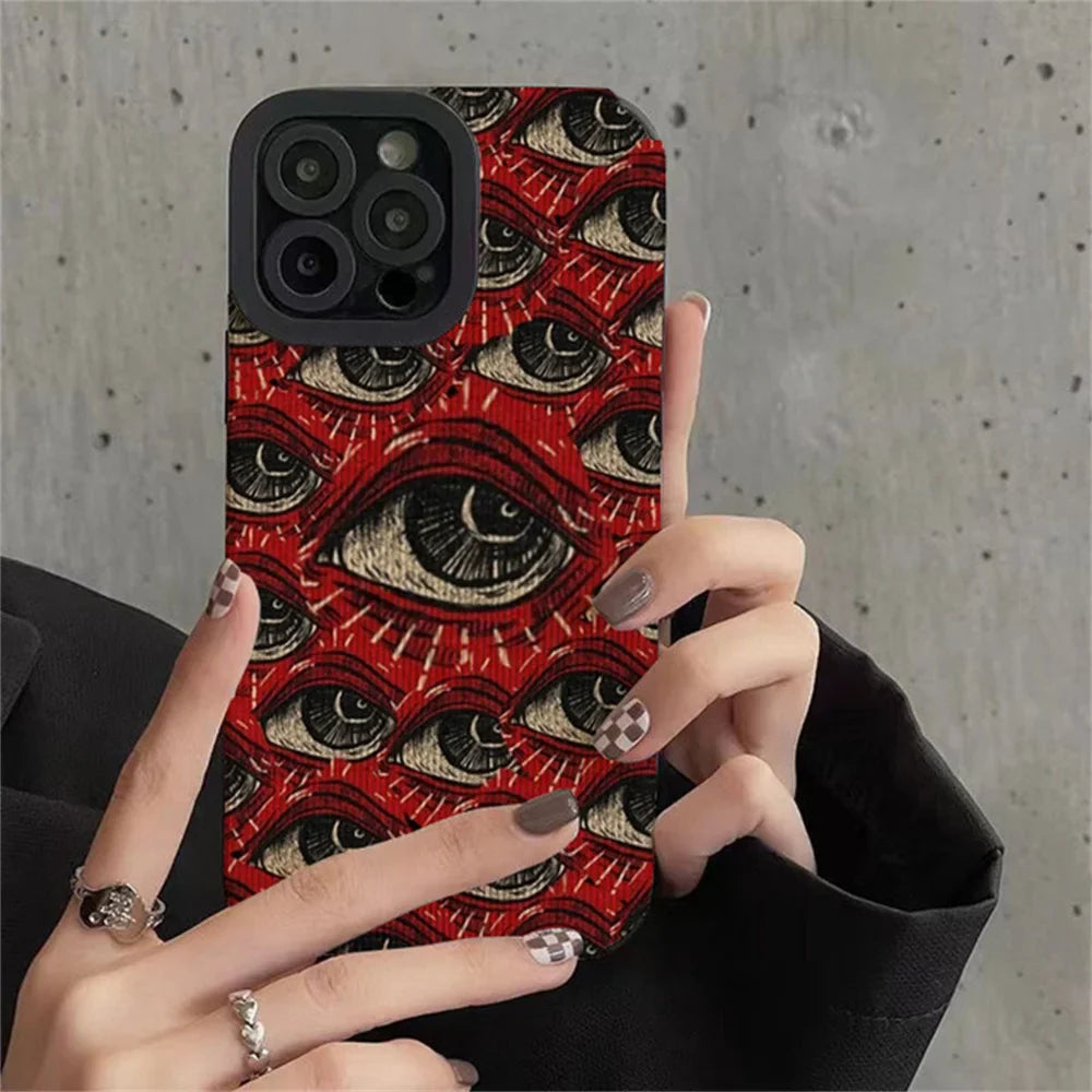 Scary Red Eye Silicone Case For iPhone
