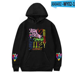 2024 ITZY Hoodie Ryujin Yeji Yuna Fans Sweatshirt Sneakers Hoodies Kpop