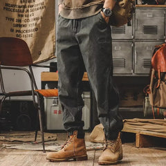 Spring Autumn Men New Casual Pants Trendy Workwear American Retro Tactical Multi Pocket