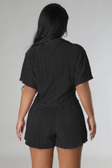 Kenzy Pleated Two Piece Short Set
