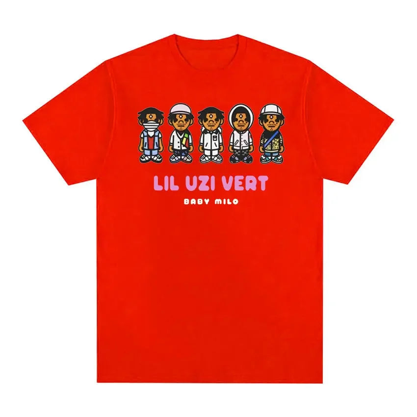 2024 Lil Uzi Vert Graphic Tee Men's Cotton Streetwear