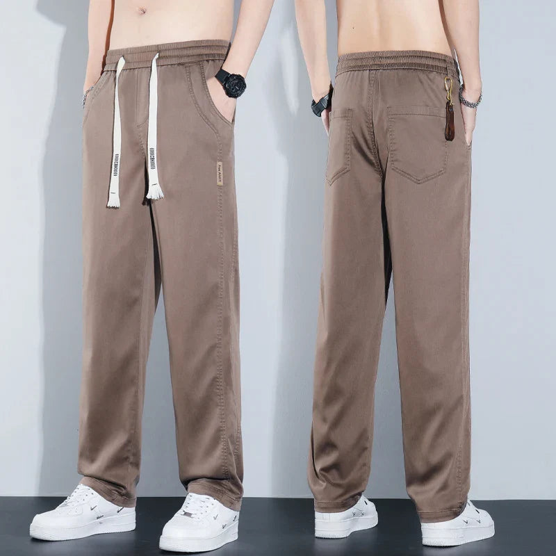 2024 New In Men's Casual Straight Thin Trousers Pantalones Hombre Jogging