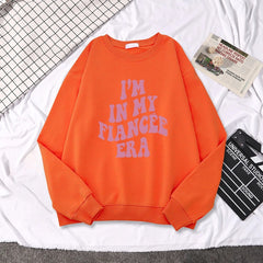 Preppy Style Women I'M In My Fiancee Era Print Comfortable Sweatshirt Streetwear