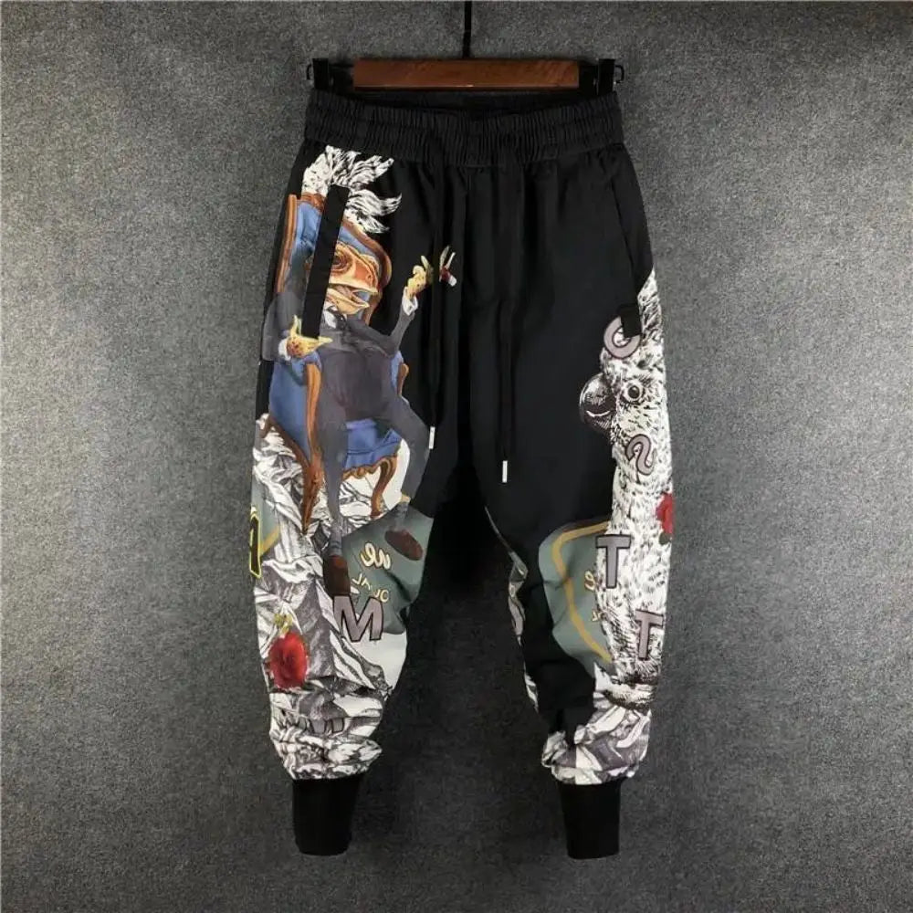 Streetwear Harajuku Joggers Men's Patchwork Harem Pants