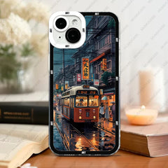 Case For iPhone Soft Cover City Landscape Art