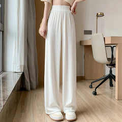 Women's Striped Chiffon Wide Leg Pants