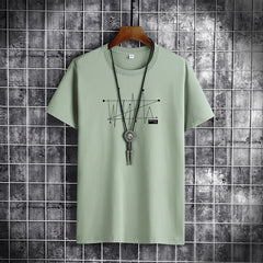 Mens Shirts Casual Short Sleeve Clothes High Quality Printed Cotton