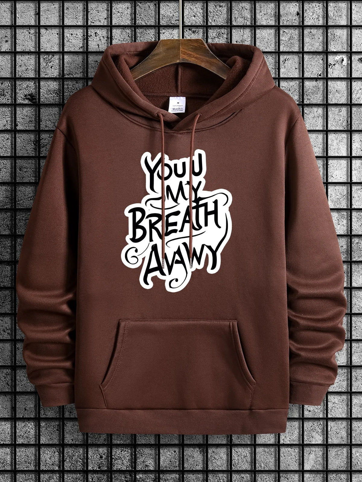 You Take My Bread Away Print Men's Casual Hoodie