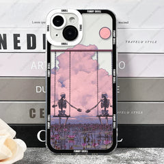 Case For iPhone Soft Cover Funny Skull