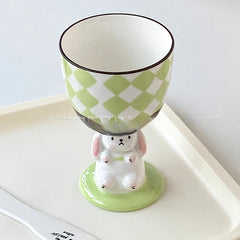 Rabbit Goblet Cute Handdrawn 3D Hand Pinched Mug Irregular Large Capacity Coffee Cup