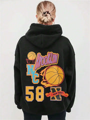 Brooklyn NYC Basketball 58 Graphic Hoodies Woman