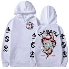 Bad Omens Tour Hoodie Men's Retro Hip Hop Fleece