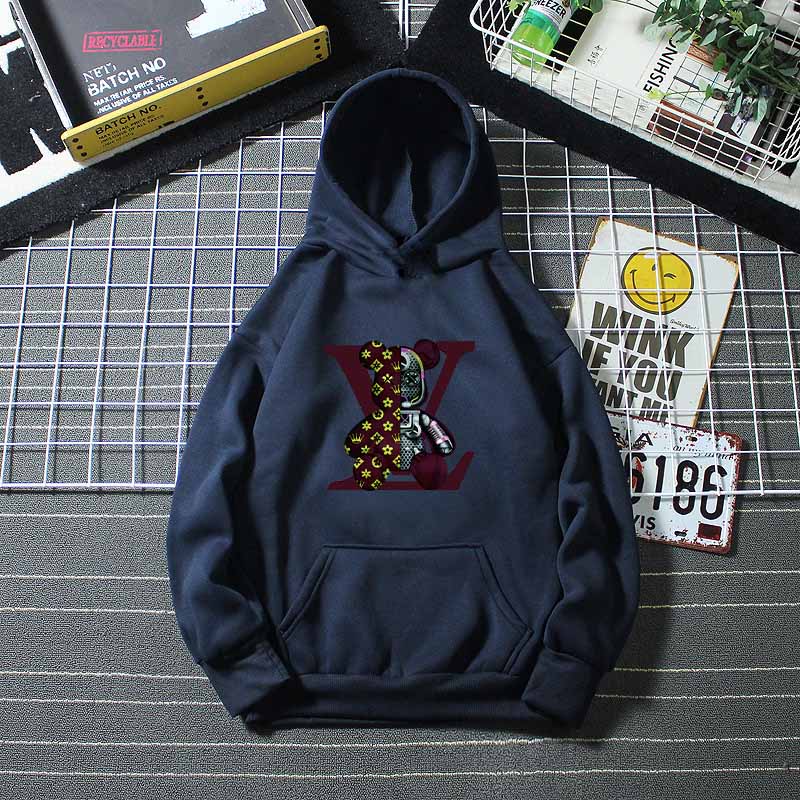 2023 Women's Spring Autumn Hooded Sweatshirt Bear Printing Casual