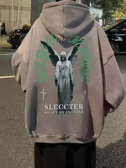 Autumn Men's Hoodies Angels Printed Pullovers Y2K Hoodie