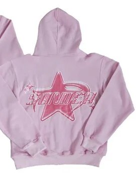 Star Printed Retro Hoodies for Men Autumn-Winter Couple's Streetwear