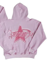Star Printed Retro Hoodies for Men Autumn-Winter Couple's Streetwear