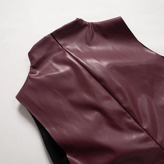 Business Deal Leather Top