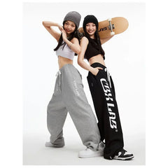 Autumn Gray Kpop Streetwear Korean Fashion Casual Sport Jogger Pants