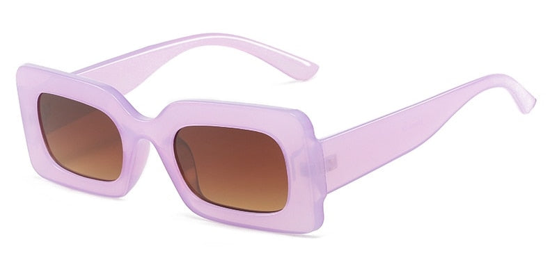 Rectangular Chunky Flared Sunglasses