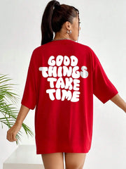 Cute Good Things Take Time T-Shirts Women