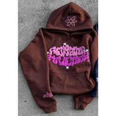 Letter Printed Casual Hoodies Women's Pullovers  Winter