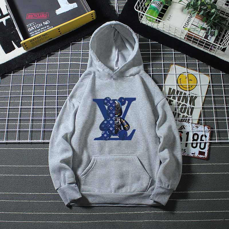 2023 Women's Spring Autumn Hooded Sweatshirt Bear Printing Casual