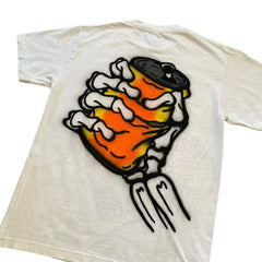 Y2k American High Street Retro Fashion Oversized T-shirt Men Skull Alphabet Print