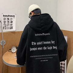 2024 New Gothic Letter Printed Streetwear Hoodies Mens Fleece For Spring and Autumn