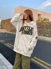 Hooded Loose Baggy Long Pullovers Sweatshirts for Women 90s Vintage Warm 2000s