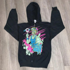Y2K Aesthetic Zip-Up Hoodie Korean Autumn Oversize Sweatshirt
