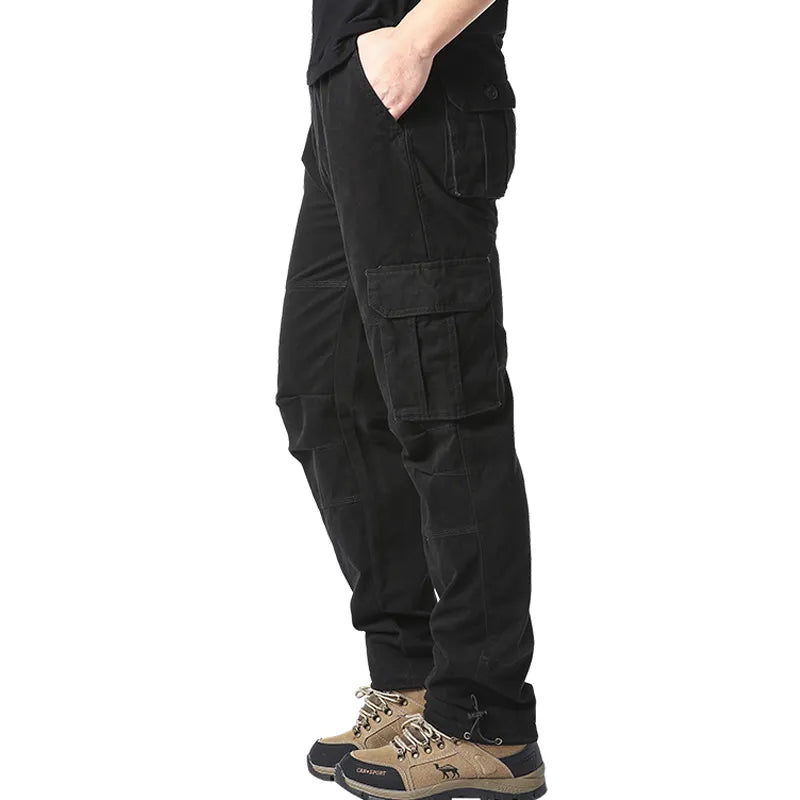 Men's Military Tactical Pants Loose Fit Pure Cotton Casual