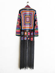 Gypsy Crochet Cardigan Tassel Sweater