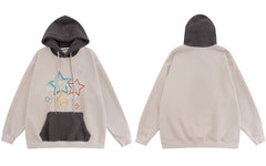 Sweatshirts Hoodie Pullovers Men Embroidery Star Letter
