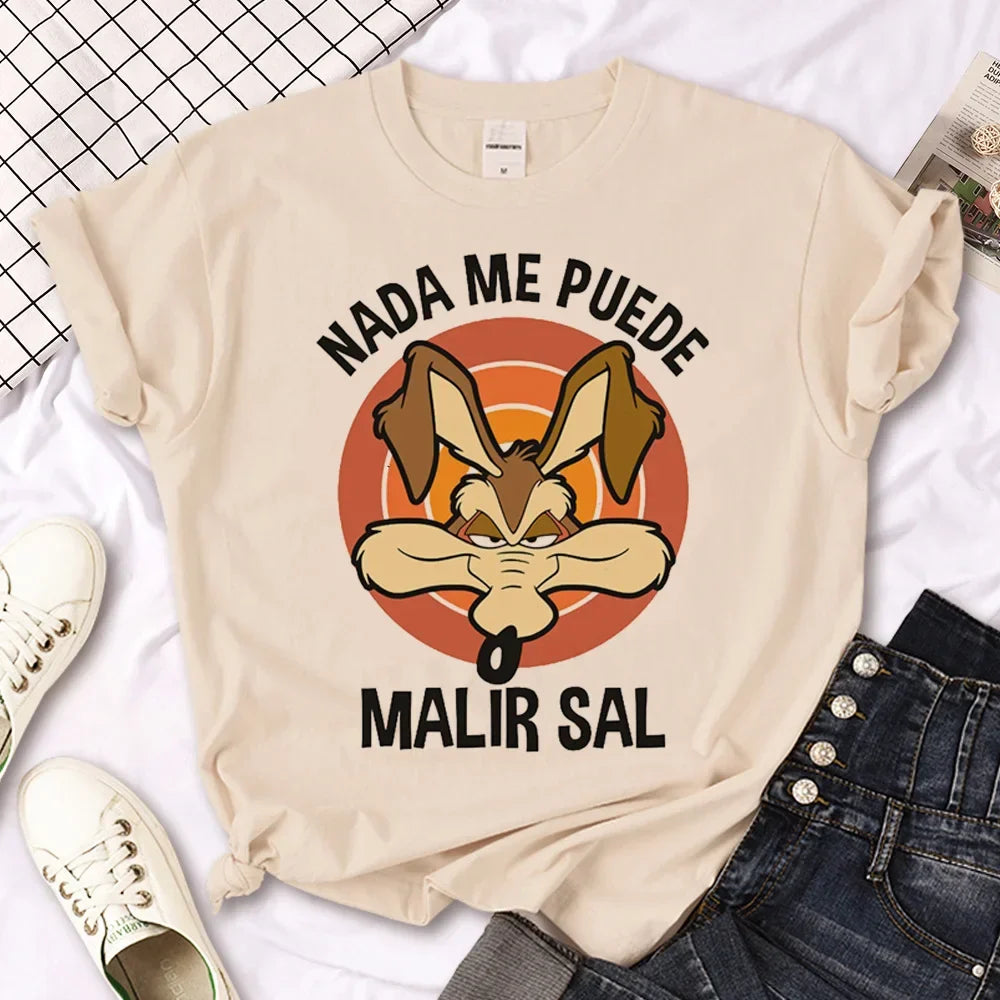 Coyote Y2K Caroons Meets Streetwear Tees for Women