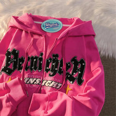 Y2K Aesthetic Cardigan Hoodies Retro American Style for Women