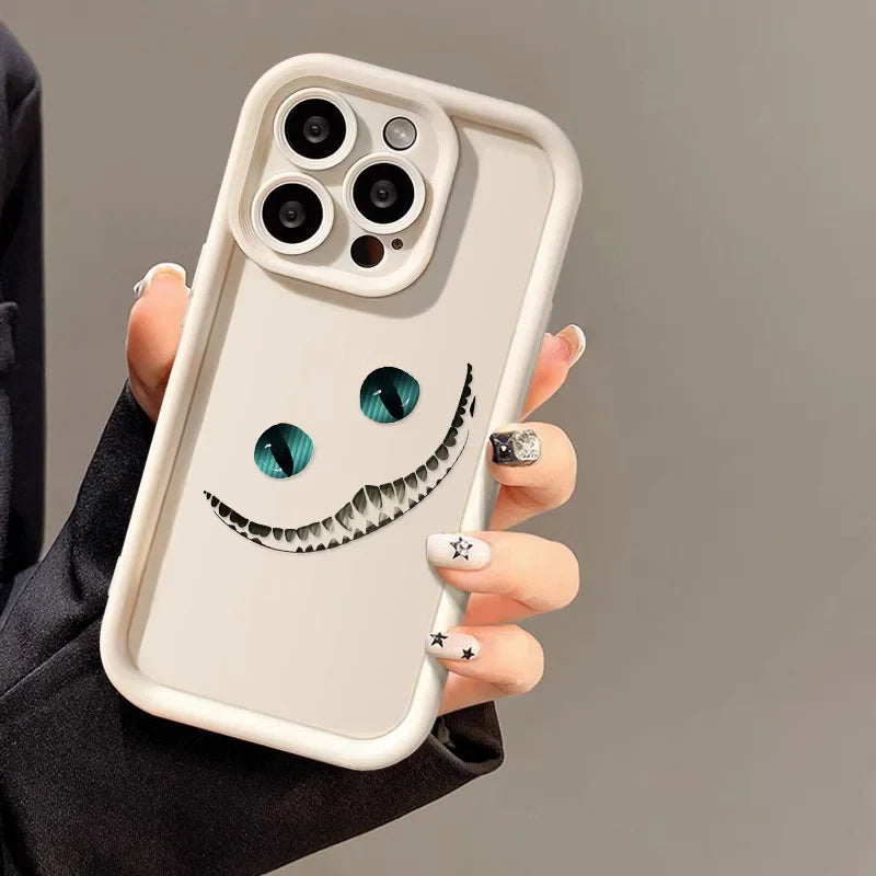Liquid Silicone Skin Feel Case For iPhone Eyes Full Cover Cover