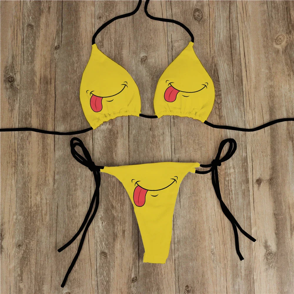 Sassy cute Bikini Set Cartoon Print