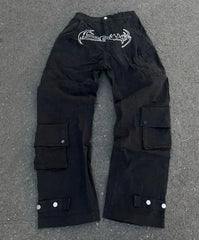 Men Fashion Harajuku Trend Jeans Printed Casual Streetwear