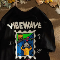 Korean Street Trend Printed T-Shirts American Summer