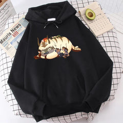 Avatar The Last Airbender Aang Appa Kawaii Cartoon Women Hoodies Harajuku