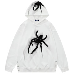 Y2k Men's Oversized Hoodie Hip Hop Style Spider Design