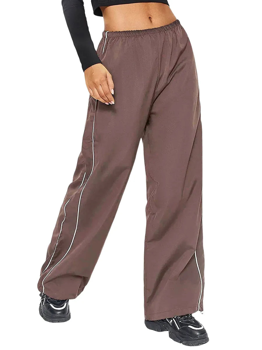 Y2K Baggy Cargo Pants for Women Drawstring Elastic Low Waist Loose