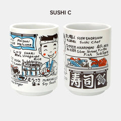 Japanese Sushi Impression Ceramic Mugs 300ml
