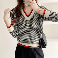 Autumn Winter Sweater Pullovers Knitting Top Women