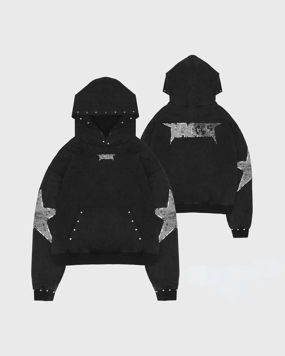 Men Oversized Hoodie Y2k Retro Rhinestone Print