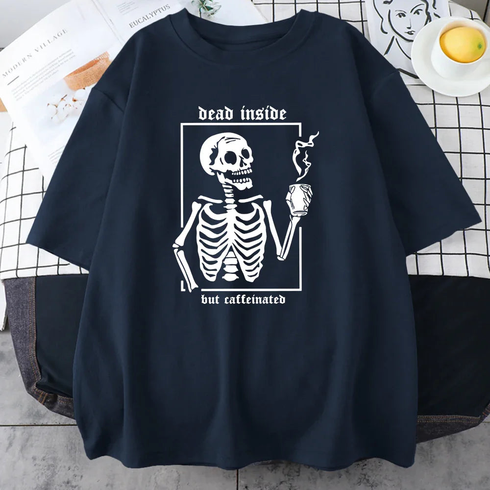 Coffee Time Print T-shirt Street Men