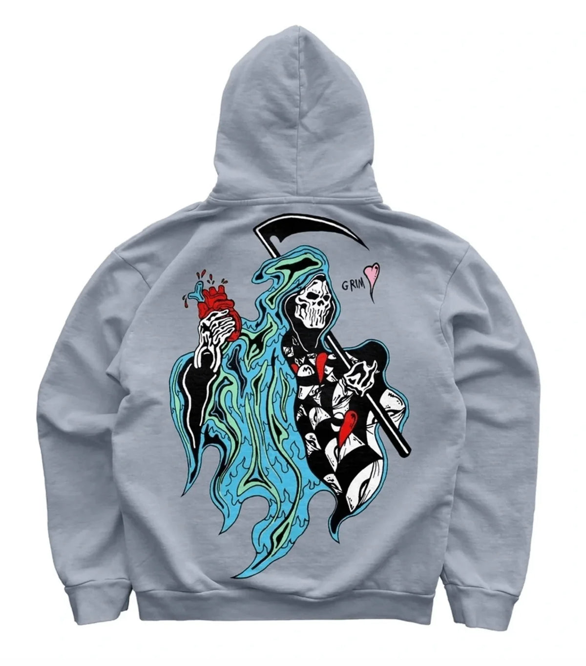 Y2K Hip Hop Skull Men Hoodie Harajuku Gothic Style