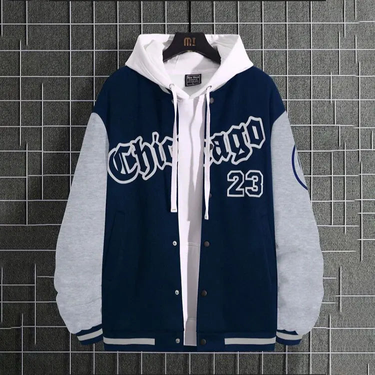 Stay Warm in Style High Street Youth Men's Baseball Coat for Spring/Autumn