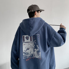 Y2K Zip Up Hoodie Zipper Men Harajuku Casual Cardigan